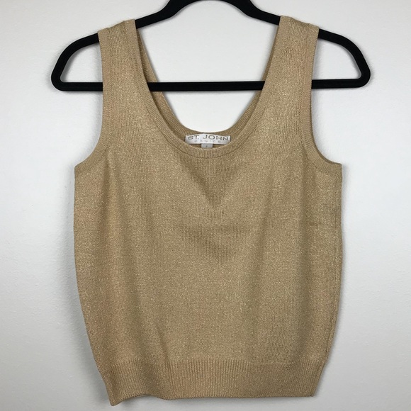 St. John Gold Shimmer Tank - Picture 1 of 4